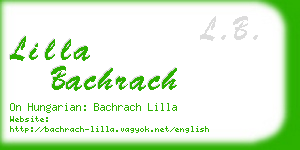 lilla bachrach business card